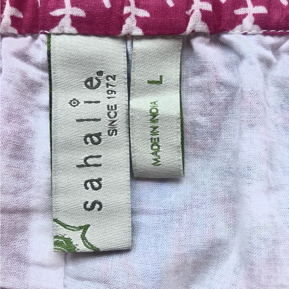 Sahalie Skirt Midi Mixed Fabric Patchwork 100% Cotton Boho Large - Picture 3 of 4